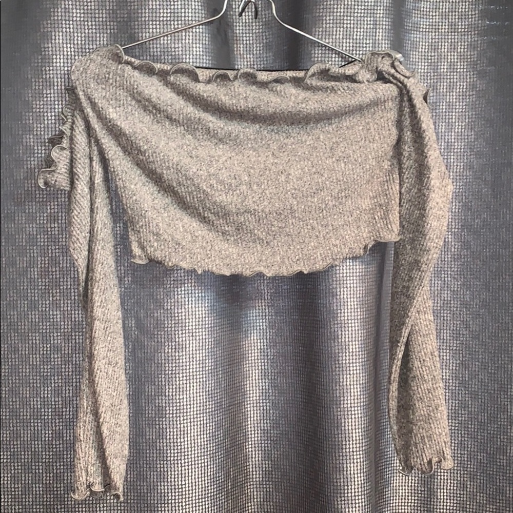 Long sleeve off the shoulder shirt